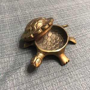 Cute Brass Turtle Storage